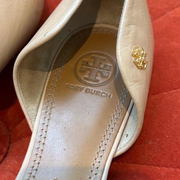 Tory Burch nude leather d’orsay pointy toe flats shoes 10.5 - Picture 3 of 10